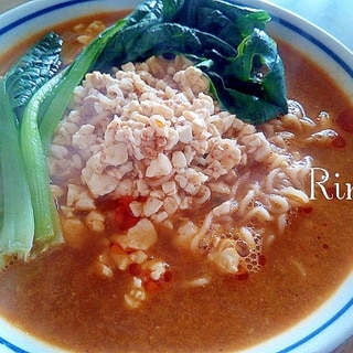 担々麺風☆インスタント麺しょうゆ味を使って♬